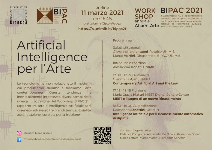 Workshop "Artificial Intelligence per l'Arte" organizzato dal BIPAC
